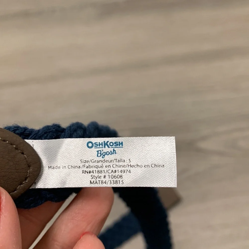 OshKosh B’gosh blue and brown braided belt - size S